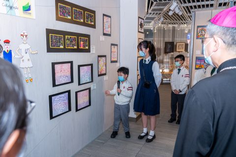 「馨雅相傳九十載」聖若瑟教區中學第五校慶祝校慶九十周年師生藝術作品展在子瞻廊開幕 - 16