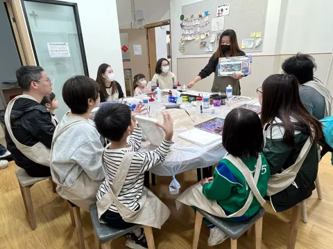 「繽紛世界流體畫」親子工作坊 - 6