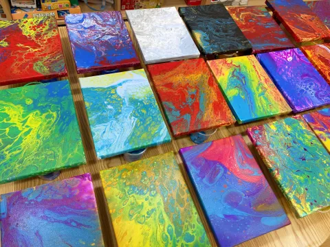 「繽紛世界流體畫」親子工作坊 - 10