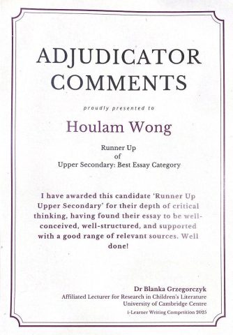 i-Learner Writing Competition 2025 - 3