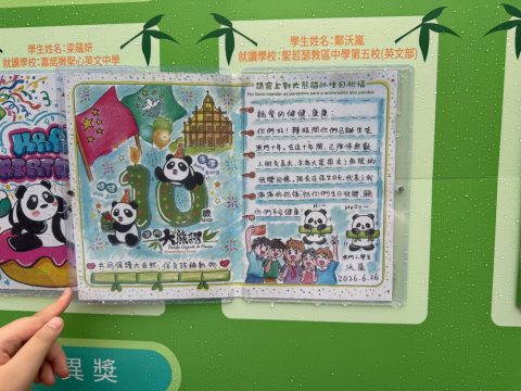 大熊貓“健健康康”十歲生日卡兒童創作填色比賽 - 6