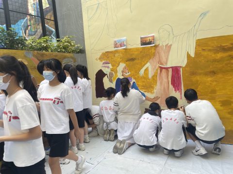 天主教澳門教區青年中心開幕繪畫牆壁活動 - 3